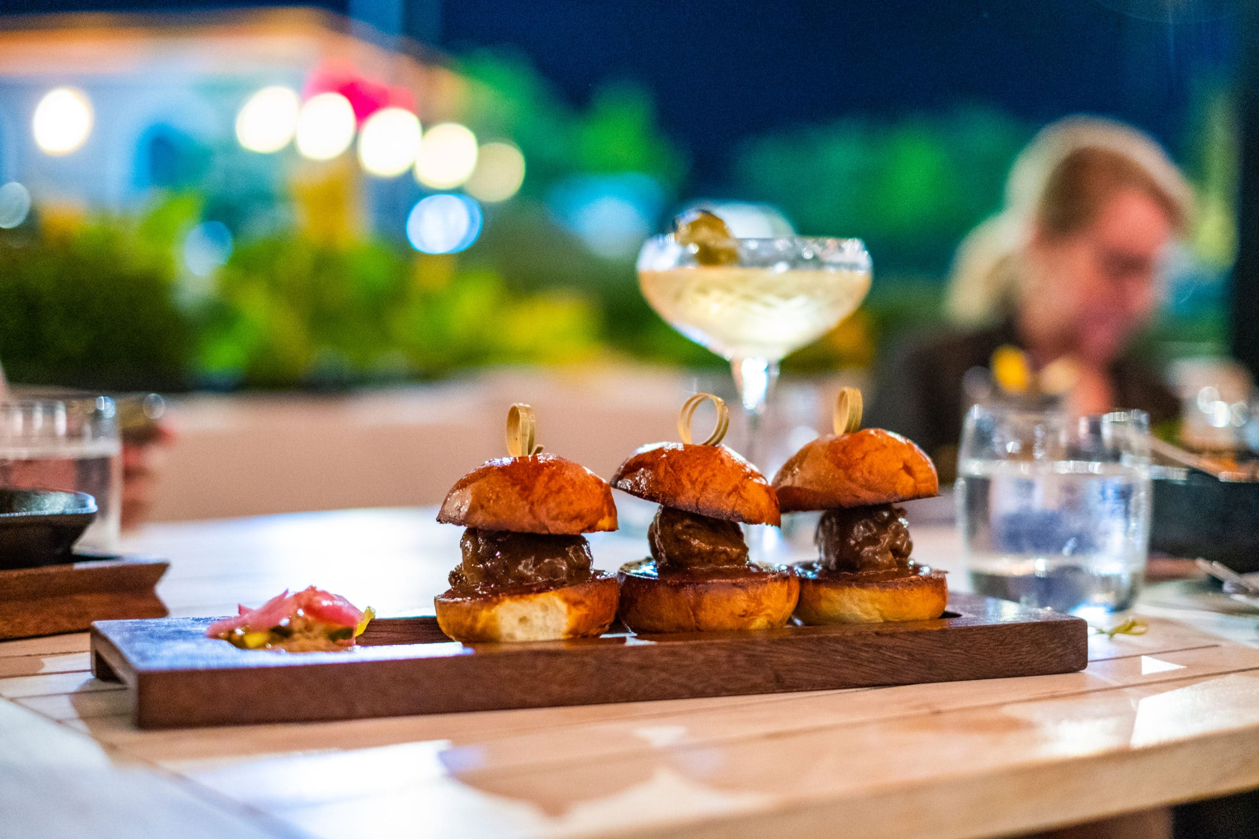 Sliders and a drink at Eldr+Rime in Wauwatosa