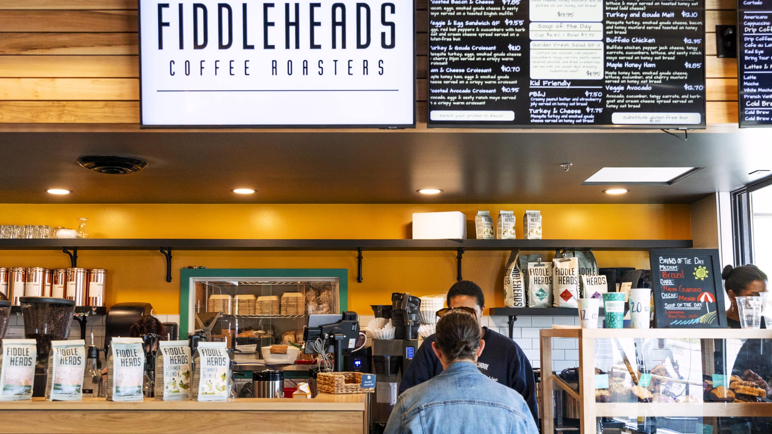 Interior of Fiddleheads Coffee Roasters in Wauwatosa, WI